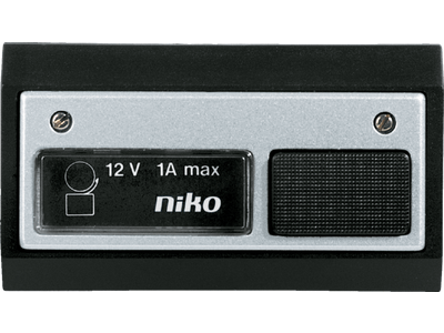 Deurbel 12V~1A incl. lamp, zwart/aluminium