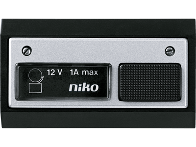 Deurbel 6V~1A incl. lamp, zwart/aluminium