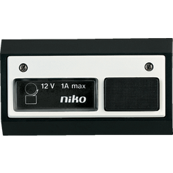 Niko Deurbel 12V 1A incl. lamp, zwart/wit 