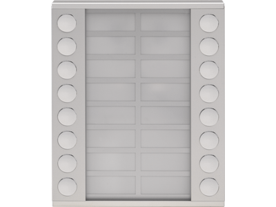 Uitbreidingsmodule met 16 bellen in twee rijen voor opbouwbuitenpost 20 mm