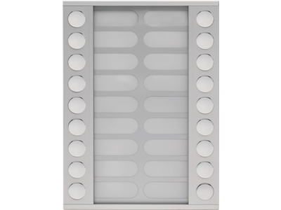 Uitbreidingsmodule met 18 bellen in twee rijen voor opbouwbuitenpost 20 mm