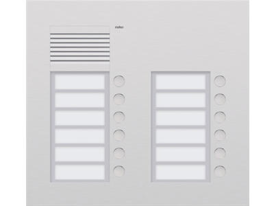 Inbouwbuitenpost met 12 bellen