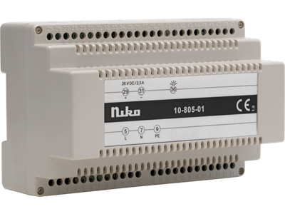 Modulaire gelijkspanningsvoeding voor uitgebreide videofoniesystemen