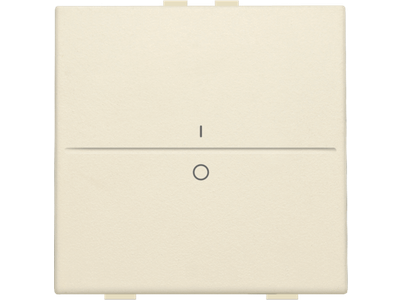 Enkelvoudige toets met opdruk 'I' en '0' voor draadloze schakelaar of drukknop met twee toetsen, cream