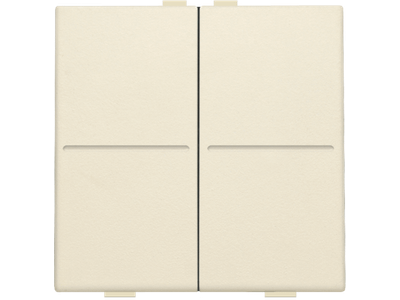 Tweevoudige toets voor draadloze schakelaar of drukknop met 4 bedieningsknoppen, cream