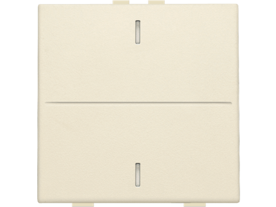 Enkelvoudige toets voor drukknop met 2 bedieningsknoppen en 1 of 2 feedbackleds, cream