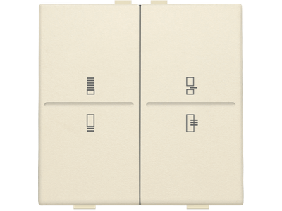 Tweevoudige toets met regime-opdruk voor drukknop met 4 bedieningsknoppen en 4 feedbackleds voor regime-opdruk, cream