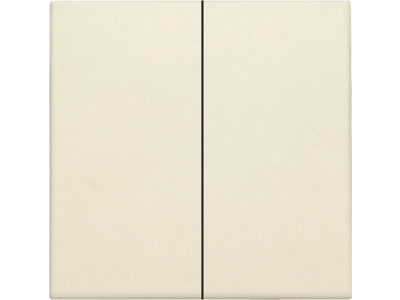 Afwerkingsset voor dubbele elektronische schakelaar of drukknop, cream