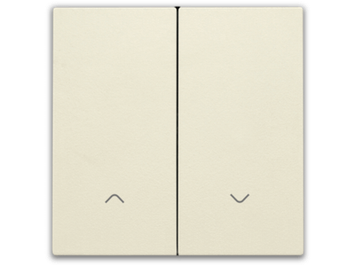 Afwerkingsset voor dubbele elektronische rolluikschakelaar, cream