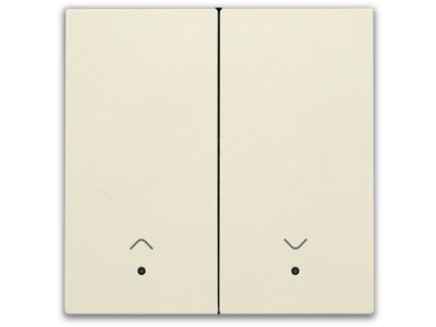 Afwerkingsset met lens voor dubbele elektronische rolluikschakelaar,cream