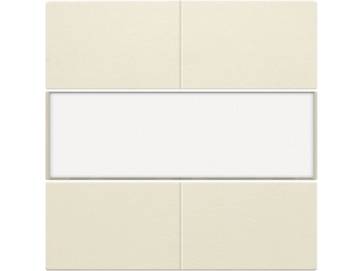 Afwerkingsset voor 4-voudige potentiaalvrije drukknop 24 V met tekstveld, cream