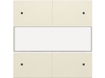 Afwerkingsset voor 4-voudige potentiaalvrije drukknop 24 V met led en tekstveld, cream