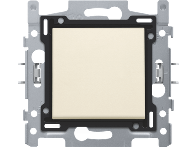 Wisselschakelaar 16A, sokkel, insteekklemmen en afwerkingsset, cream