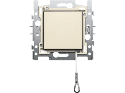 Trekschakelaar wissel, sokkel, schroefklemmen en afwerkingsset cream