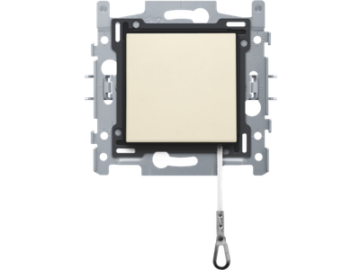 Trekschakelaar wissel, sokkel, insteekklemmen en afwerkingsset, cream