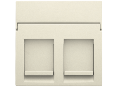 Centraalplaat data 2x RJ, cream