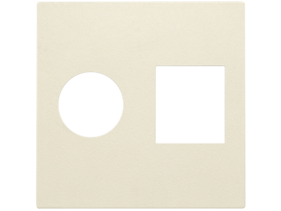 Afwerkingsset voor enkelvoudige coaxaansluiting en netwerkaansluiting RJ45, cream