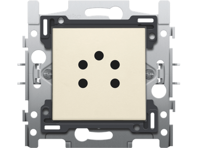 5-polige telefooncontactdoos, sokkel en afwerkingsset cream