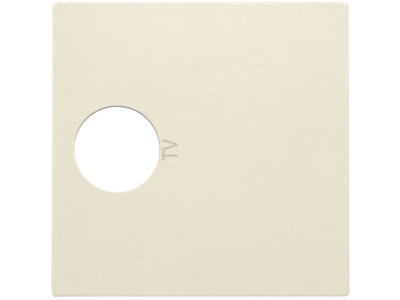 Afwerkingsset voor enkelvoudige coaxaansluiting voor tv, cream