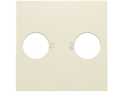 Afwerkingsset voor 2 enkelvoudige coaxaansluitingen voor tv en FM Telenet Interkabel, cream