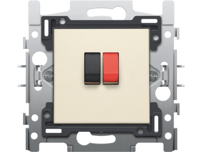 Enkelvoudige luidsprekeraansluiting, sokkel en afwerkingsset cream