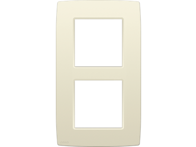 Tweevoudige afdekplaat met 60 mm verticale centerafstand Niko Original cream