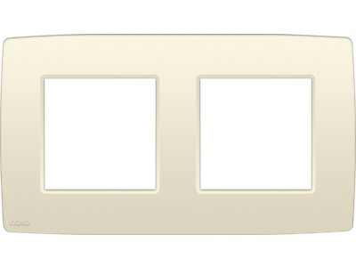 Tweevoudige afdekplaat met 71 mm centerafstand Niko Original cream