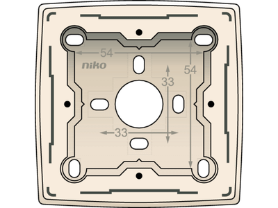Enkele opbouwdoos voor alle inbouwapparaten uit de Original-reeks, Cream