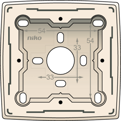 Boîte simple en saillie pour tous les appareils à encastrer de la série Original, Cream  Niko