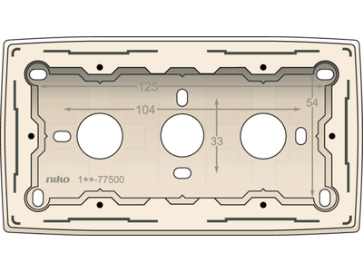 Dubbele opbouwdoos voor alle inbouwapparaten uit de Original-reeks, Cream