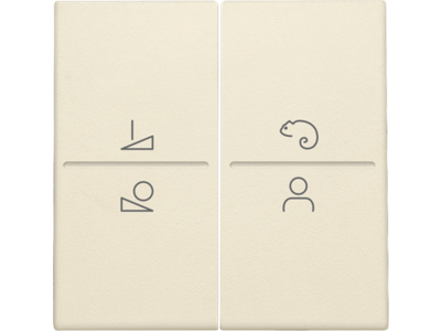 Afwerkingsset voor ledbediening met draadloze schakelaar, cream