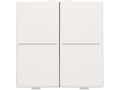 Tweevoudige toets voor draadloze schakelaar of drukknop met 4 bedieningsknoppen, white