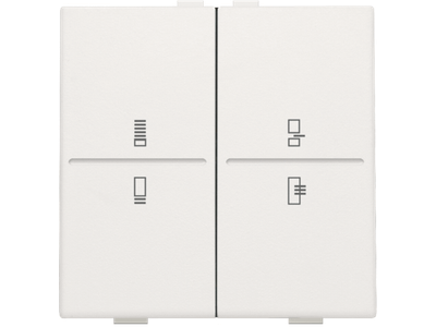 Tweevoudige toets met regime-opdruk voor drukknop met 4 bedieningsknoppen en 4 feedbackleds voor regime-opdruk, white
