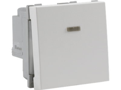 Schakelaar tweepolig met led - 45x45