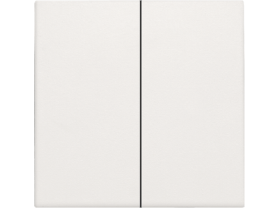 Afwerkingsset voor dubbele elektronische schakelaar of drukknop, white