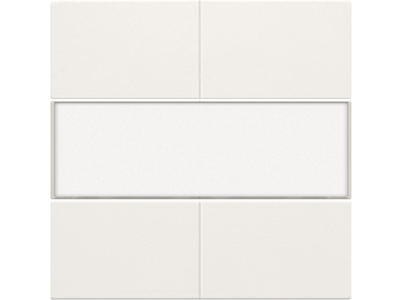 Afwerkingsset voor 4-voudige potentiaalvrije drukknop 24 V met tekstveld, white