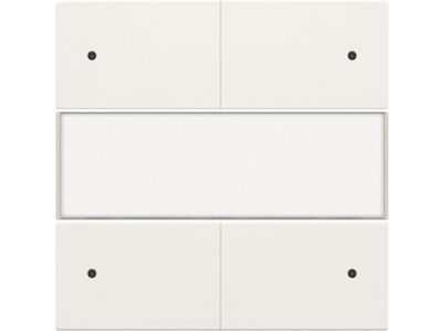 Afwerkingsset voor 4-voudige potentiaalvrije drukknop 24 V met led en tekstveld, white