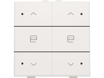 Dubbele motorsturingsbediening met led voor Niko Home Control, white