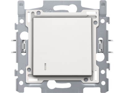 Hotelkaartschakelaar, sokkel, insteekklemmen en afwerkingsset, white