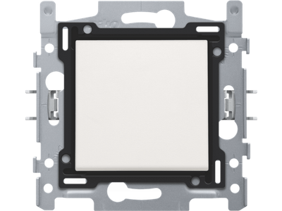 Tweepolige wisselschakelaar, sokkel, schroefklemmen en afwerkingsset white