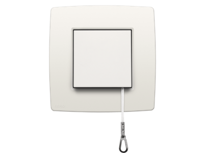 Trekschakelaar wissel, sokkel, insteekklemmen en afwerkingsset, white