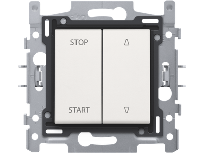 Rolluikschakelaar elektrisch gescheiden, sokkel, schroefklemmen en afwerkingsset white