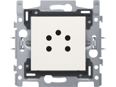 5-polige telefooncontactdoos, sokkel en afwerkingsset white
