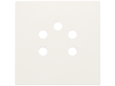 Afwerkingsset voor 5-polige telefooncontactdoos, white