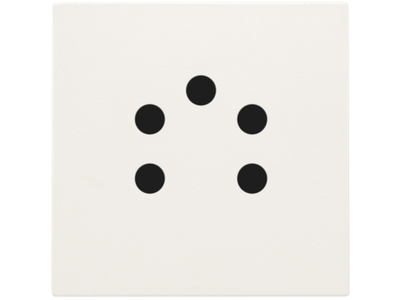 Afwerkingsset voor telefooncontactdoos 45x45mm, voor inbouw in installatiekanalen of spatwaterdicht schakelmateriaal