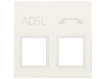 Centraalplaat adsl - tel, white