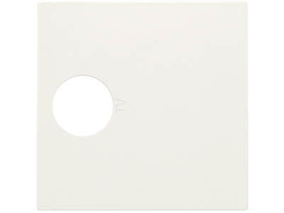 Afwerkingsset voor enkelvoudige coaxaansluiting voor tv, white