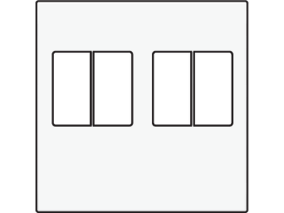 Afwerkingsset voor tweevoudige luidsprekeraansluiting, white