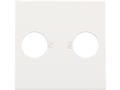 Afwerkingsset voor 2 enkelvoudige coaxaansluitingen voor tv en FM Telenet Interkabel, white