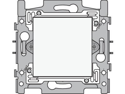 Blindplaat met trekontlasting, sokkel en afwerkingsset white